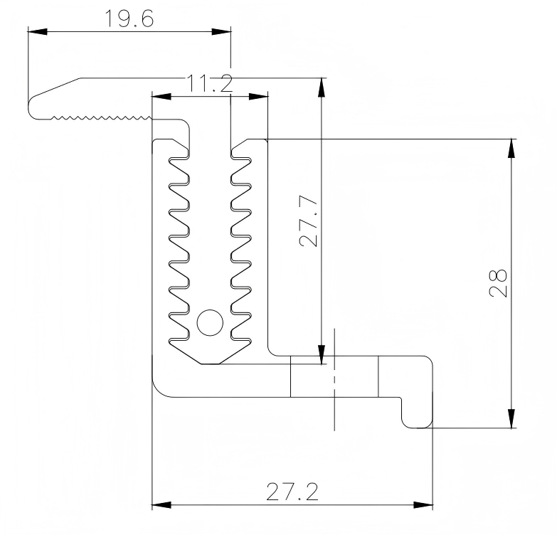 Solar panels end clamp adjustable - 4pcs